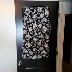 Talbots Black and White Floral Midi Skirt